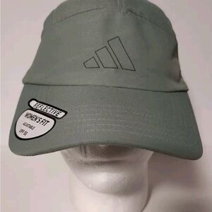 NEW adidas UPF 50 Women's Superlite Trainer 2 Hat Silver Green Baseball Cap